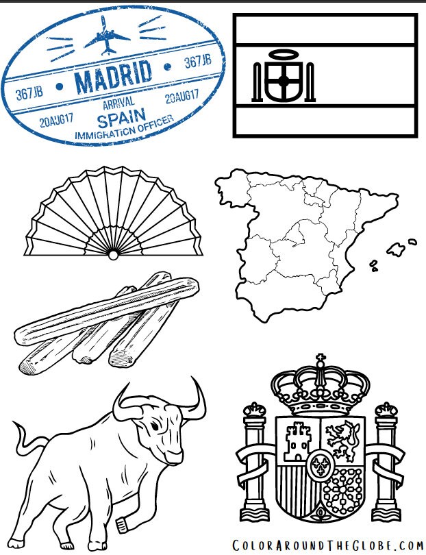 Spain coloring page