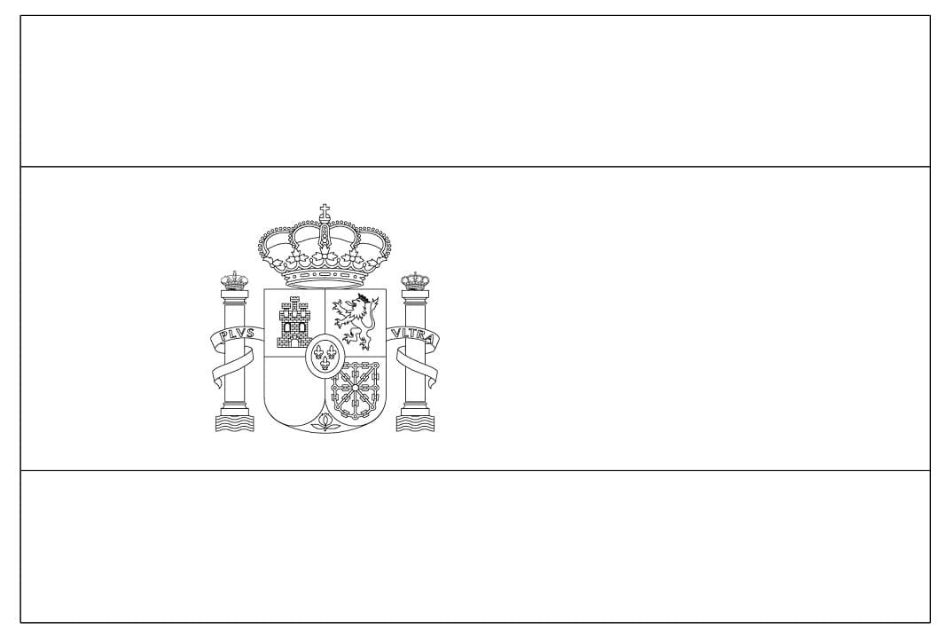 Spain flag coloring page