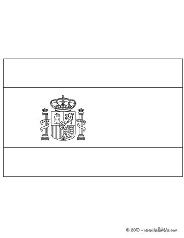 Flag of spain coloring pages