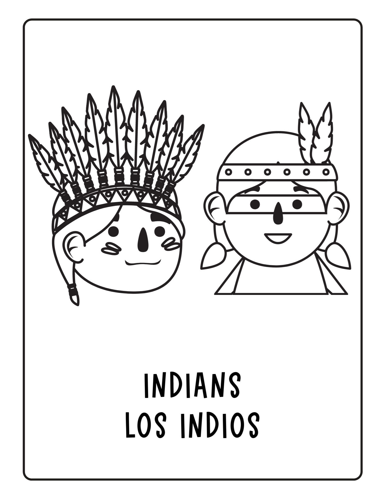 El otoão fall spanish and dual language coloring pages