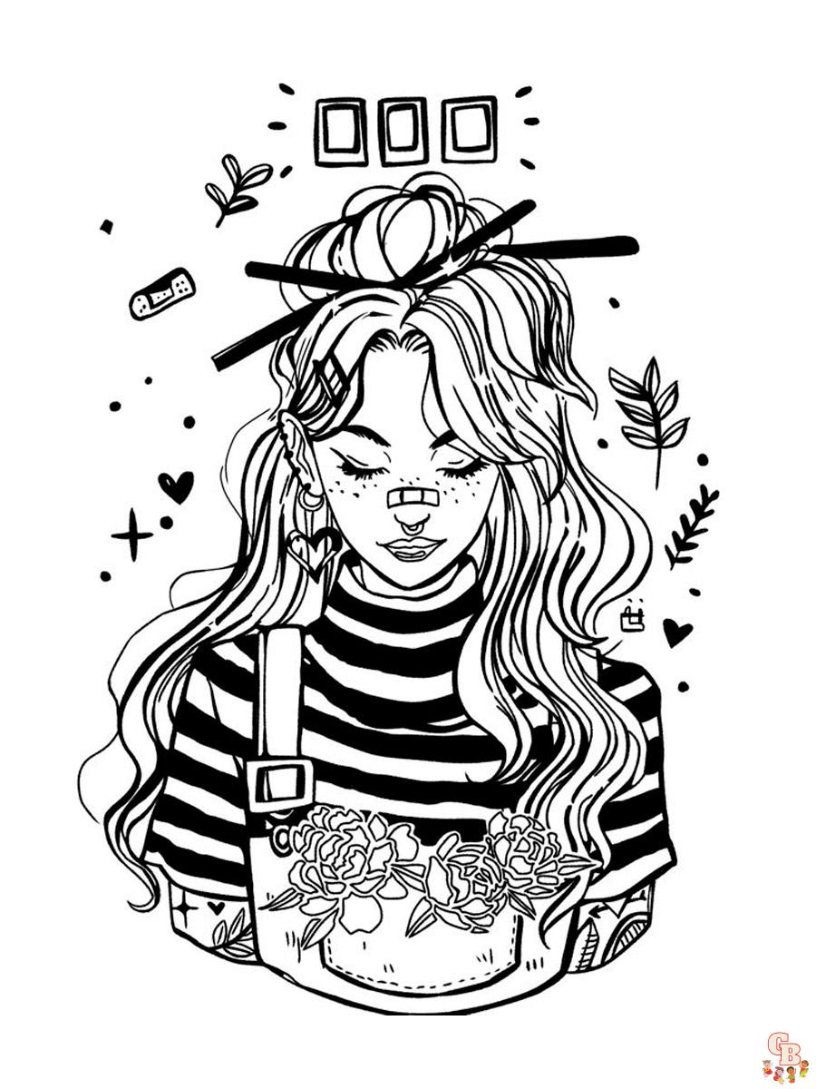 Aesthetic coloring pages