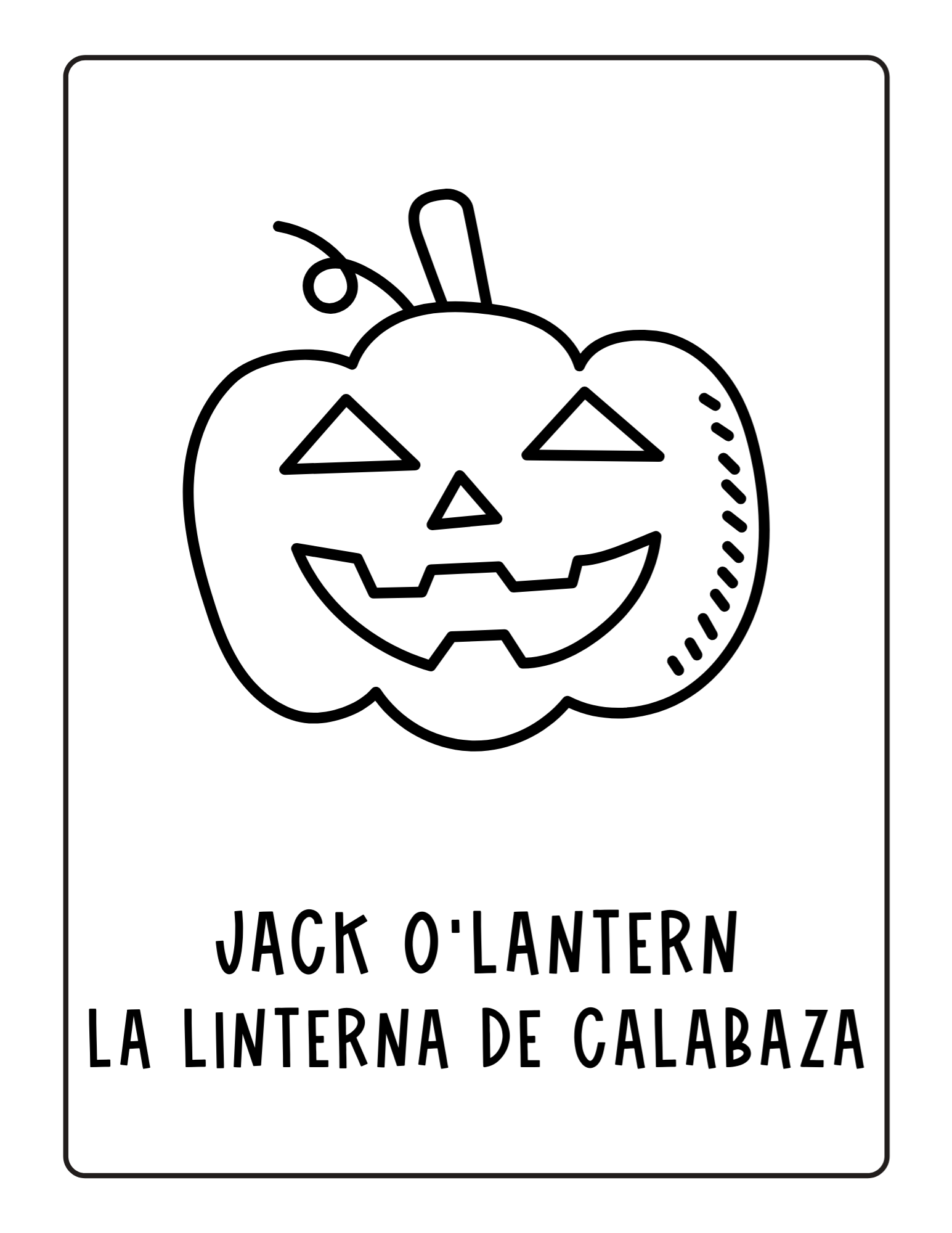 El otoão fall spanish and dual language coloring pages