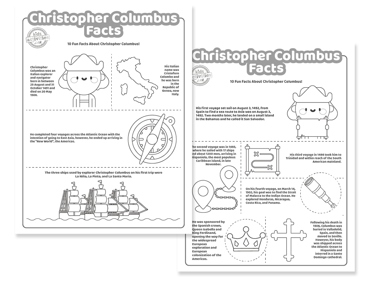 Historic christopher columbus facts kids activities blog