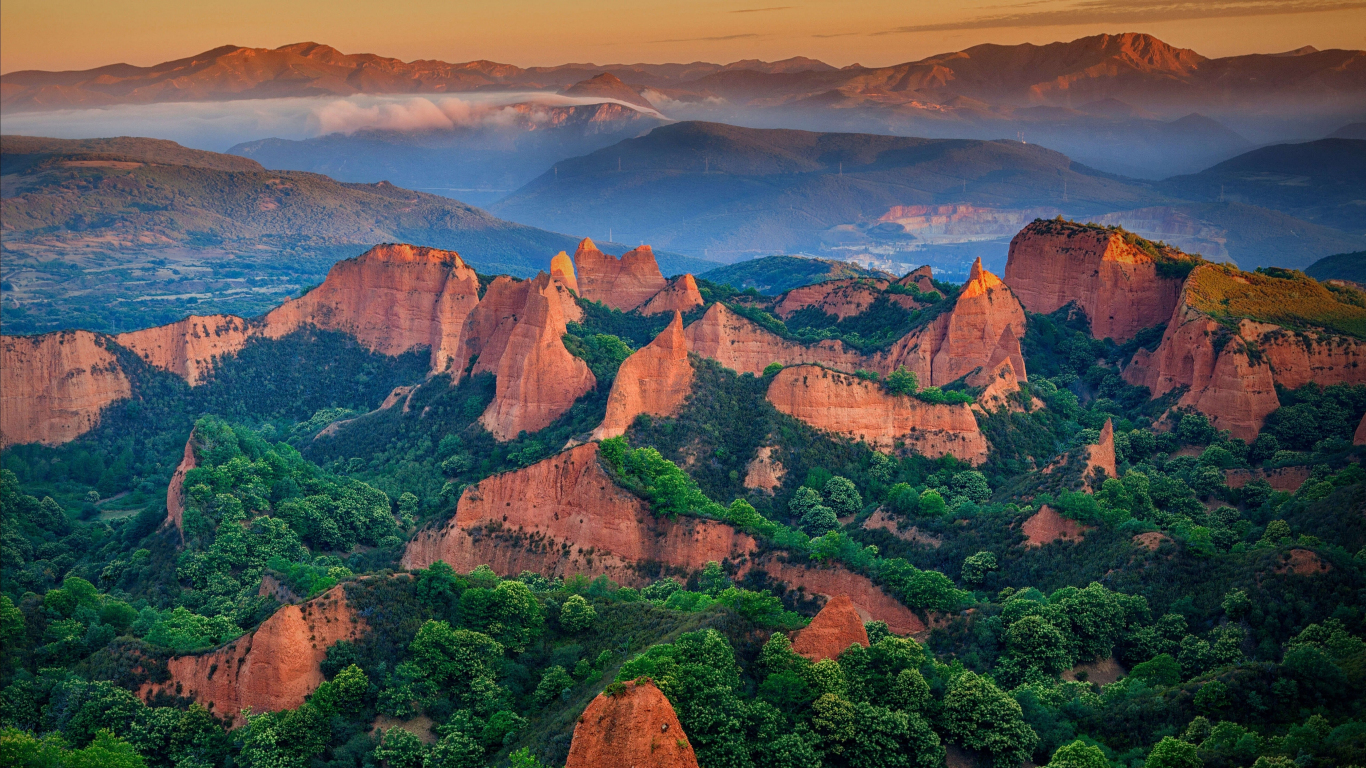 Spain mountains horizon aerial view nature wallpaper