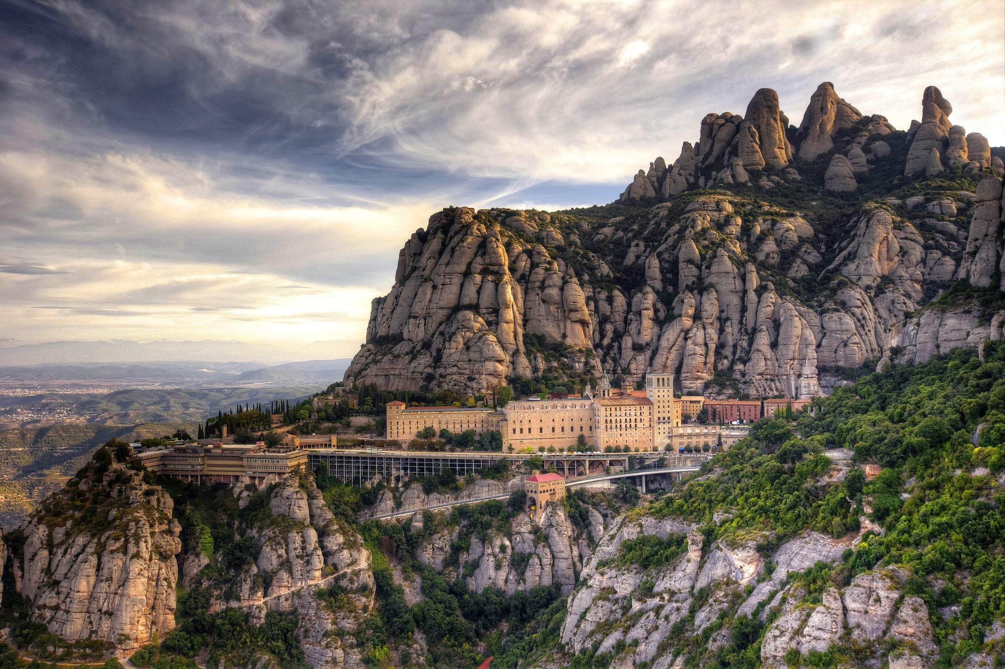 Landscape spain hdr nature building mountain clouds wallpapers hd desktop and mobile backgrounds