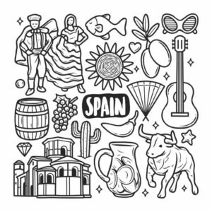 Spain coloring pages printable for free download