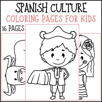 Spain coloring pages tpt