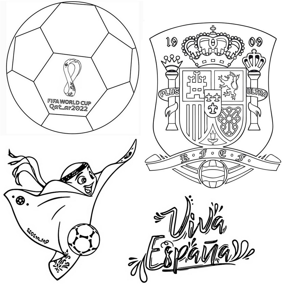 Coloring page fifa world cup spain