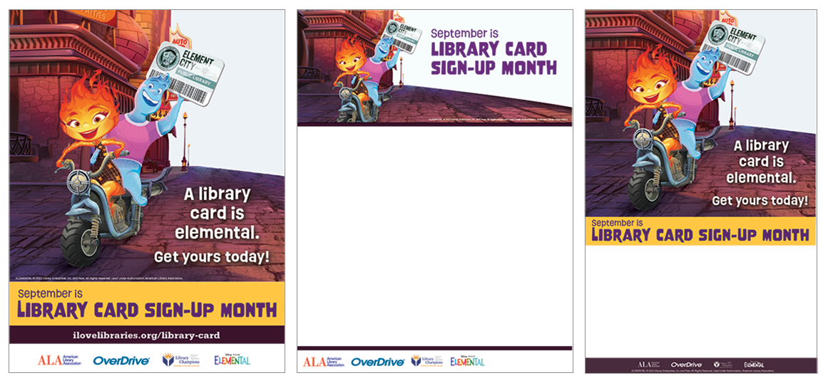 Library card sign