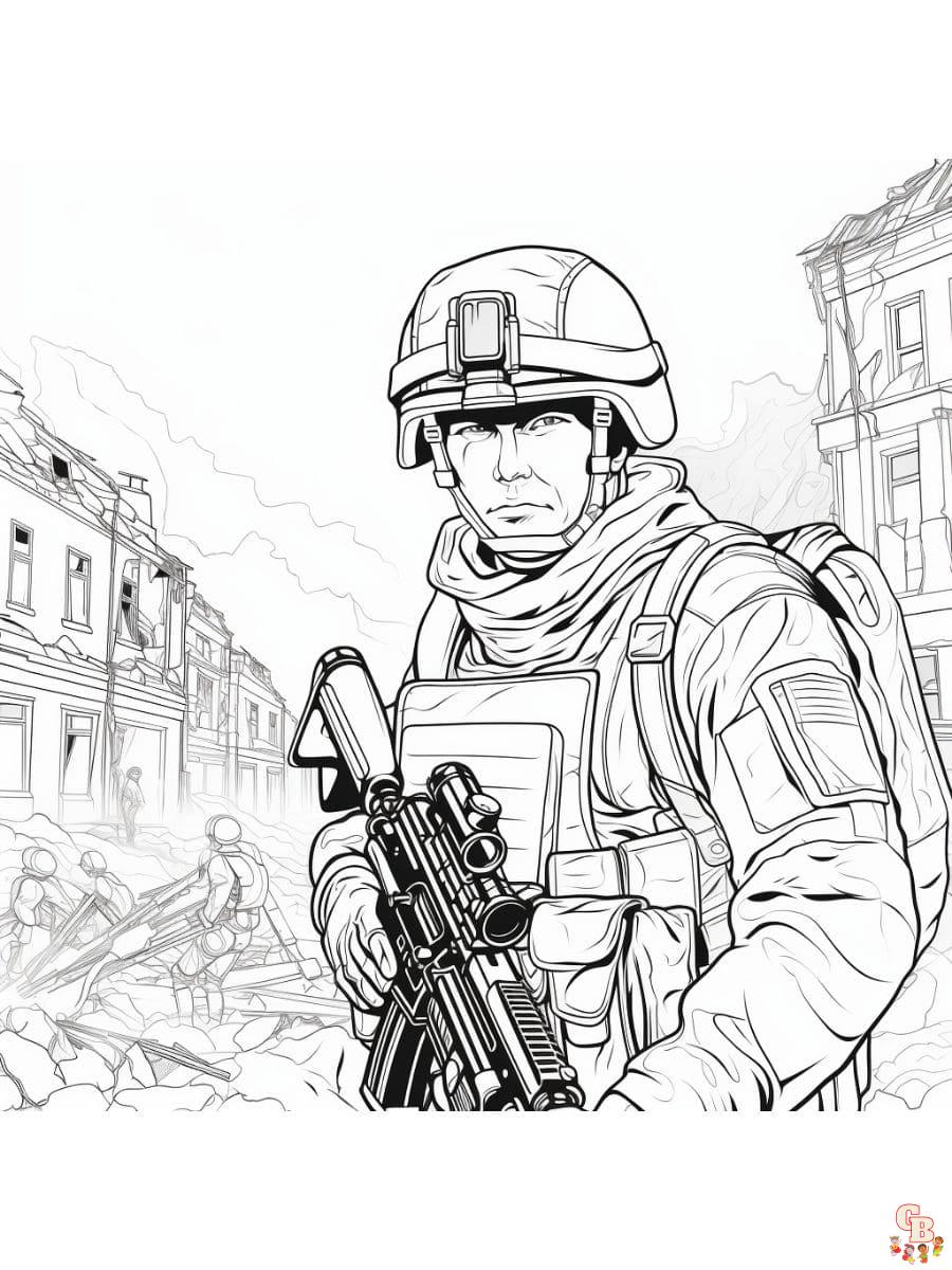 Printable war coloring pages free for kids and adults