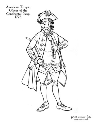 Revolutionary war solder coloring pages historic uniforms coloring guides at