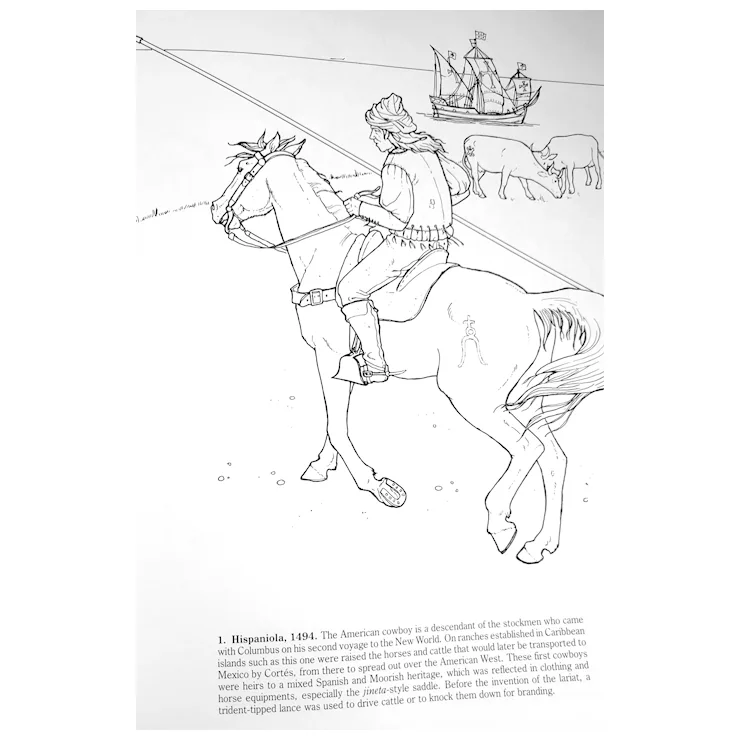 Cowboys of the old west coloring book by david rickman