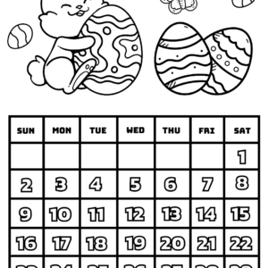 Calendar coloring pages printable for free download