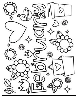 February coloring page febrero hoja para colorear february colors coloring pages coloring pages to print