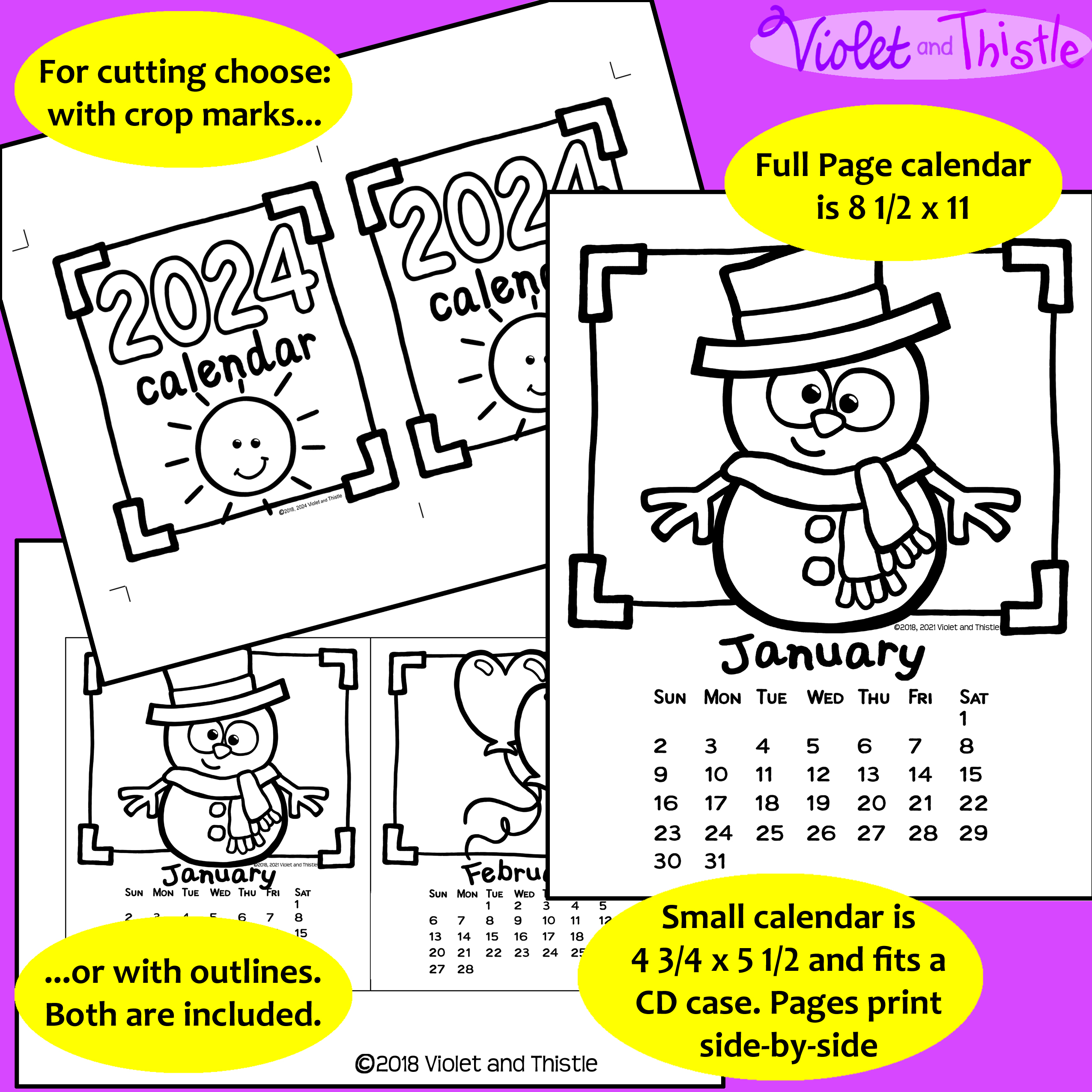 And coloring calendar printable to color parent christmas gift for parent kids made by teachers