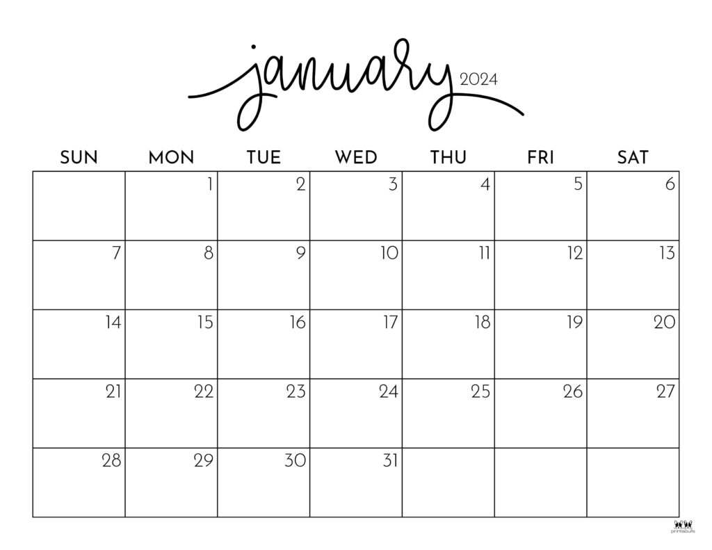 January calendars