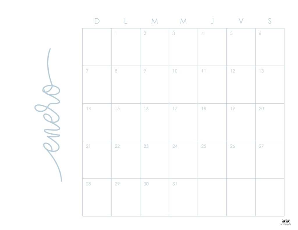 January calendars