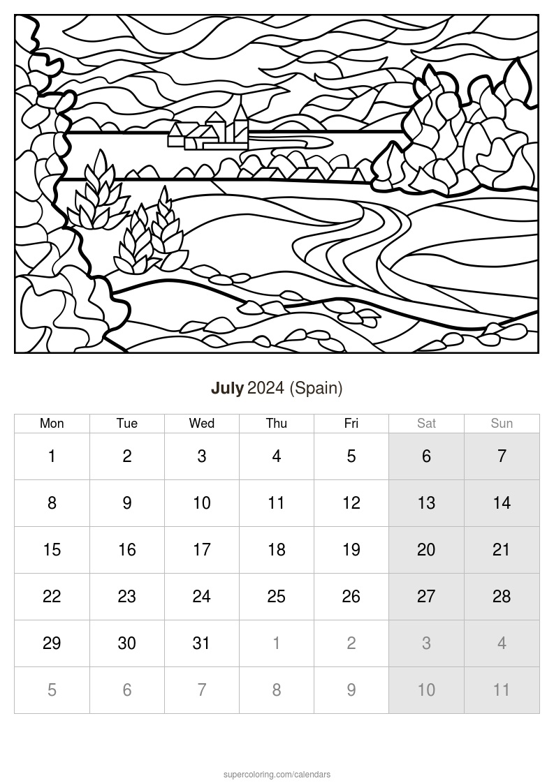 July calendar