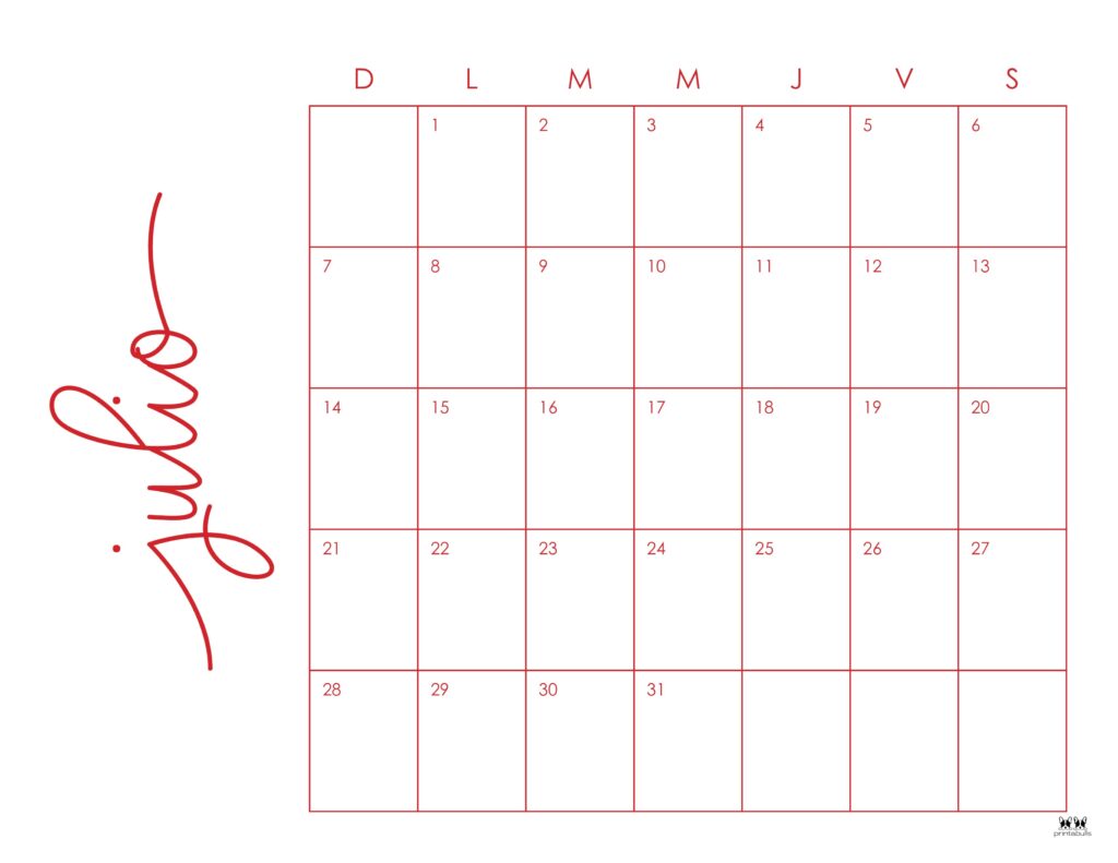 July calendars