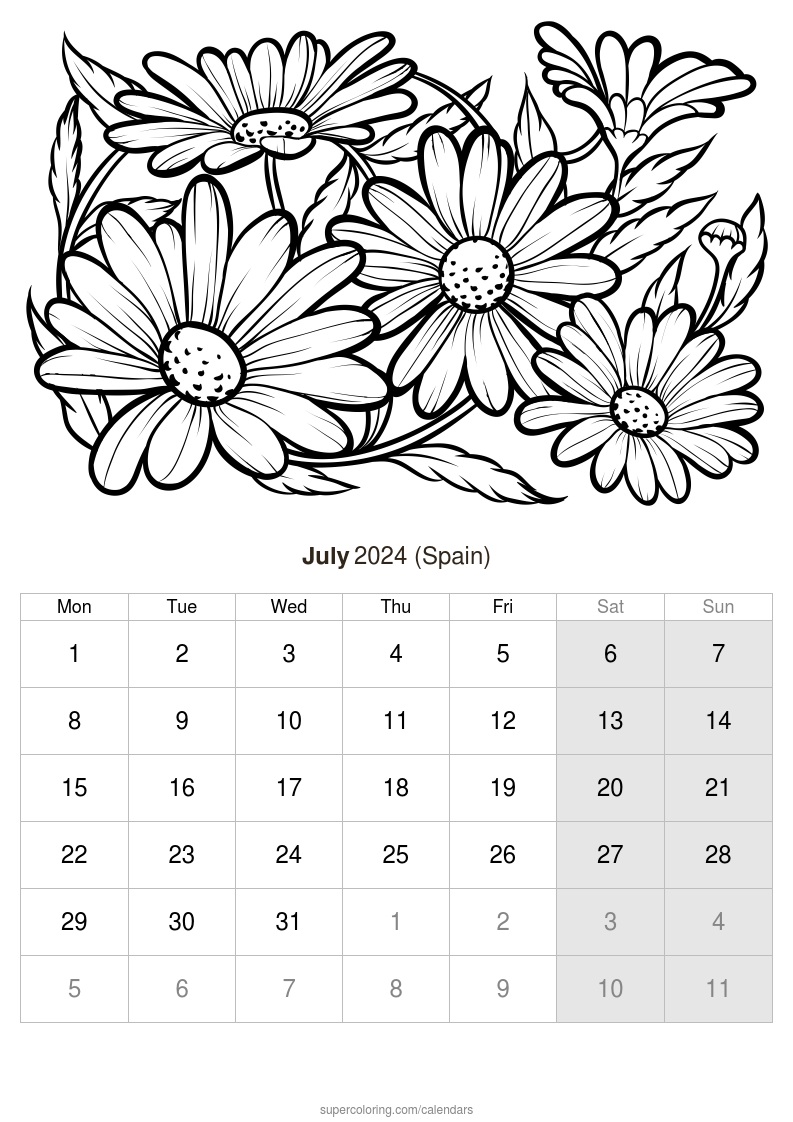 July calendar