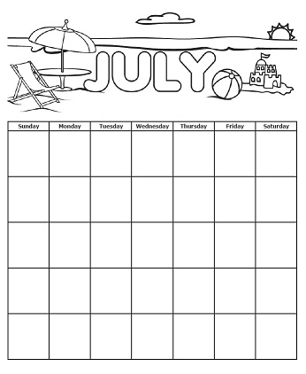 July calendar