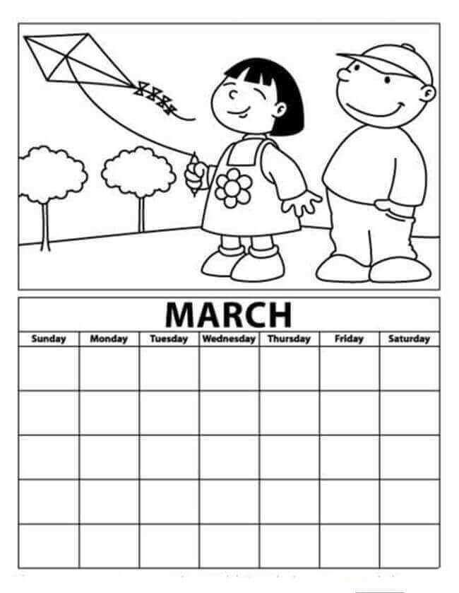 Free march coloring pages printable pdf