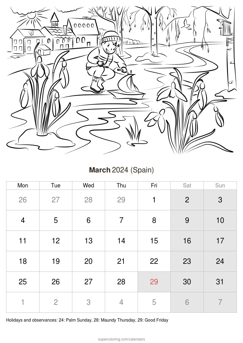 March calendar