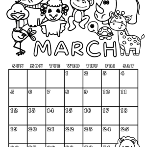 March coloring pages printable for free download