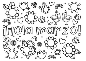 March coloring page marzo hoja para colorear by teaching tutifruti