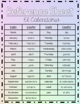 Spanish calendar bingo boards digital printable tpt