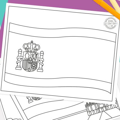 Traditional spain flag coloring pages kids activities blog kids activities