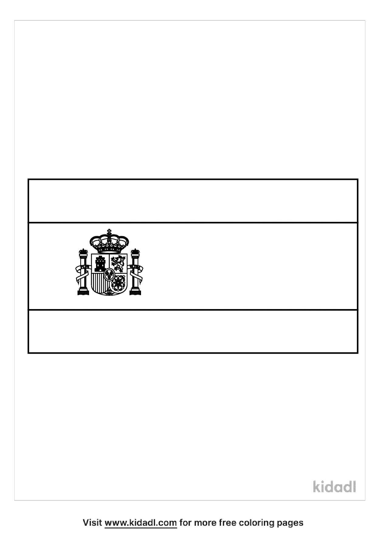 Free spanish flag coloring page coloring page printables