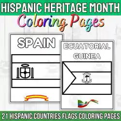 Educational hispanic countries flags coloring pages to have fun by teach simple