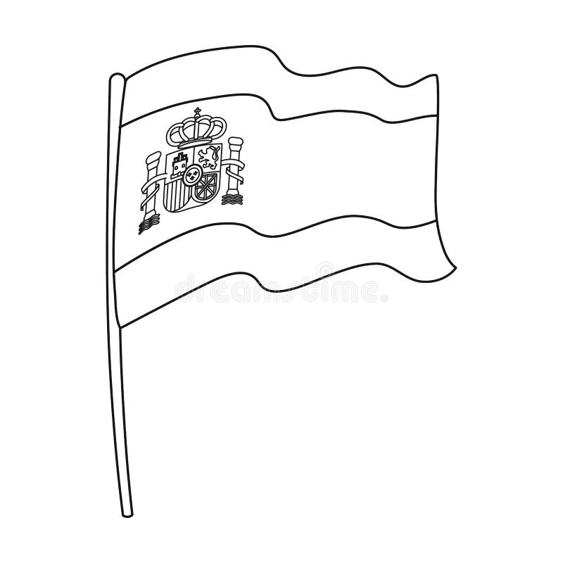 Flag outline spain stock illustrations â flag outline spain stock illustrations vectors clipart