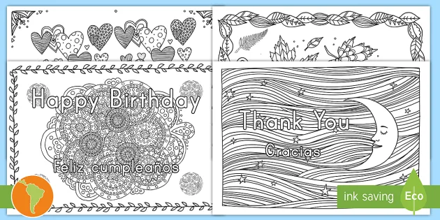 Greetings mindfulness coloring pages englishspanish