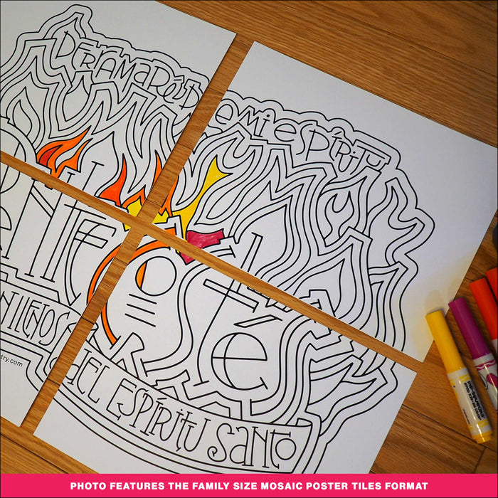 Pentecostãs coloring page poster