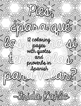 Spanish coloring pages adult coloring for fast finishers