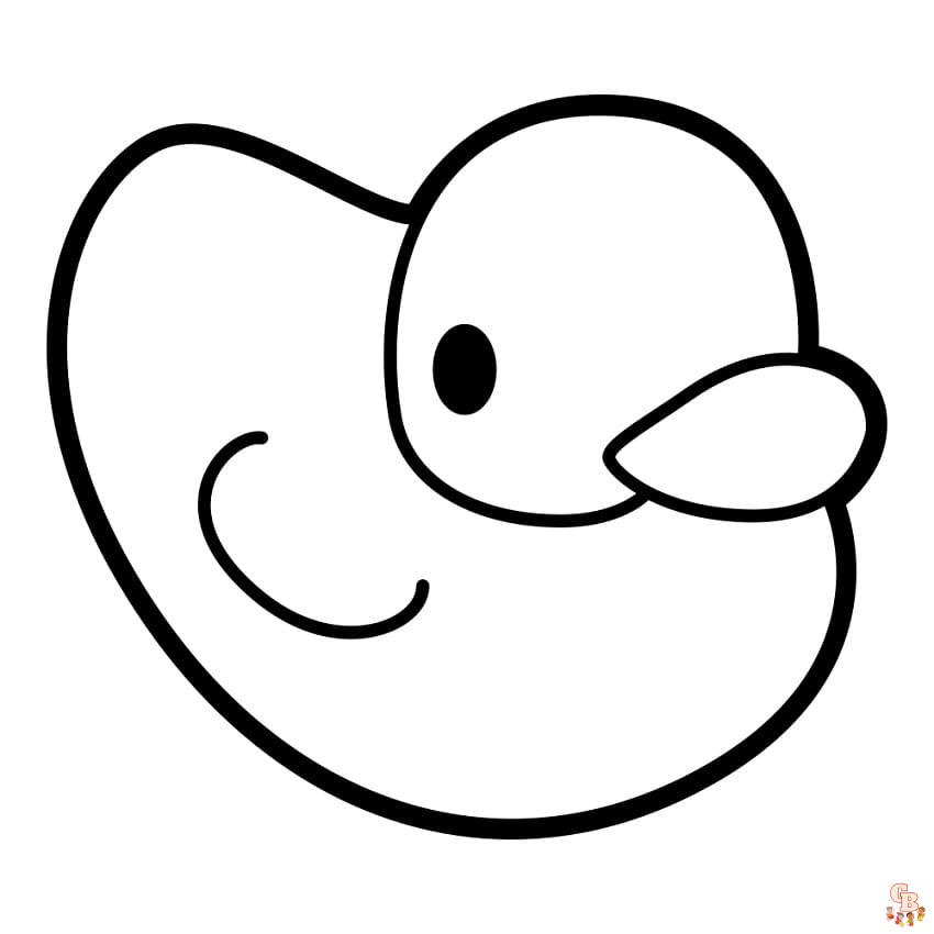 Get creative with cute duck toy coloring pages