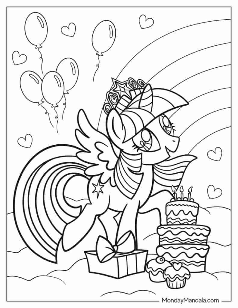 My little pony coloring pages free pdf printables