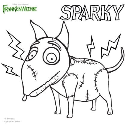 Frankenweenie activity pages disney family disney coloring pages halloween coloring unicorn coloring pages
