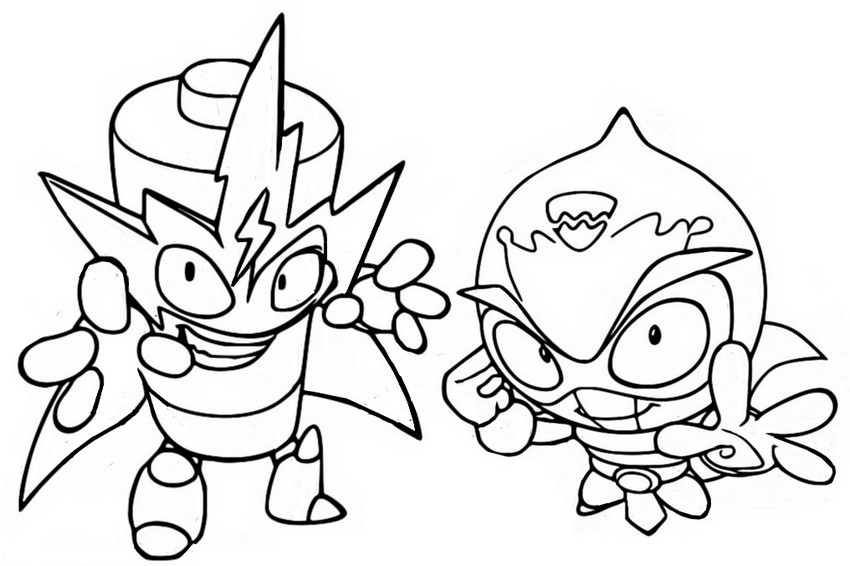 Coloring page superzings rivals sparky vs elektron