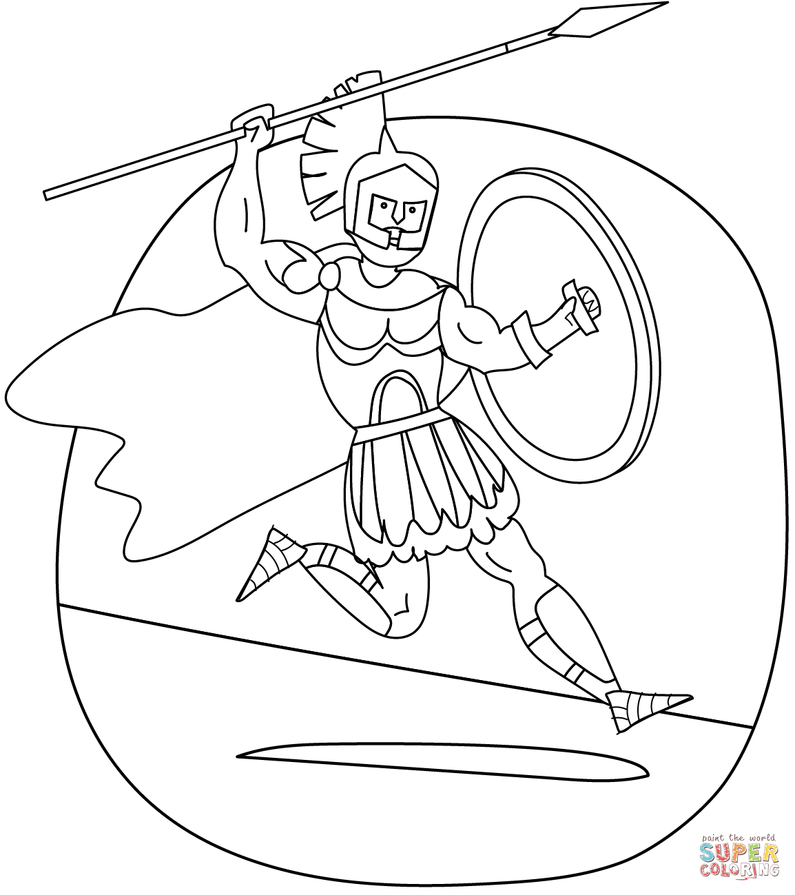 Spartan coloring page free printable coloring pages