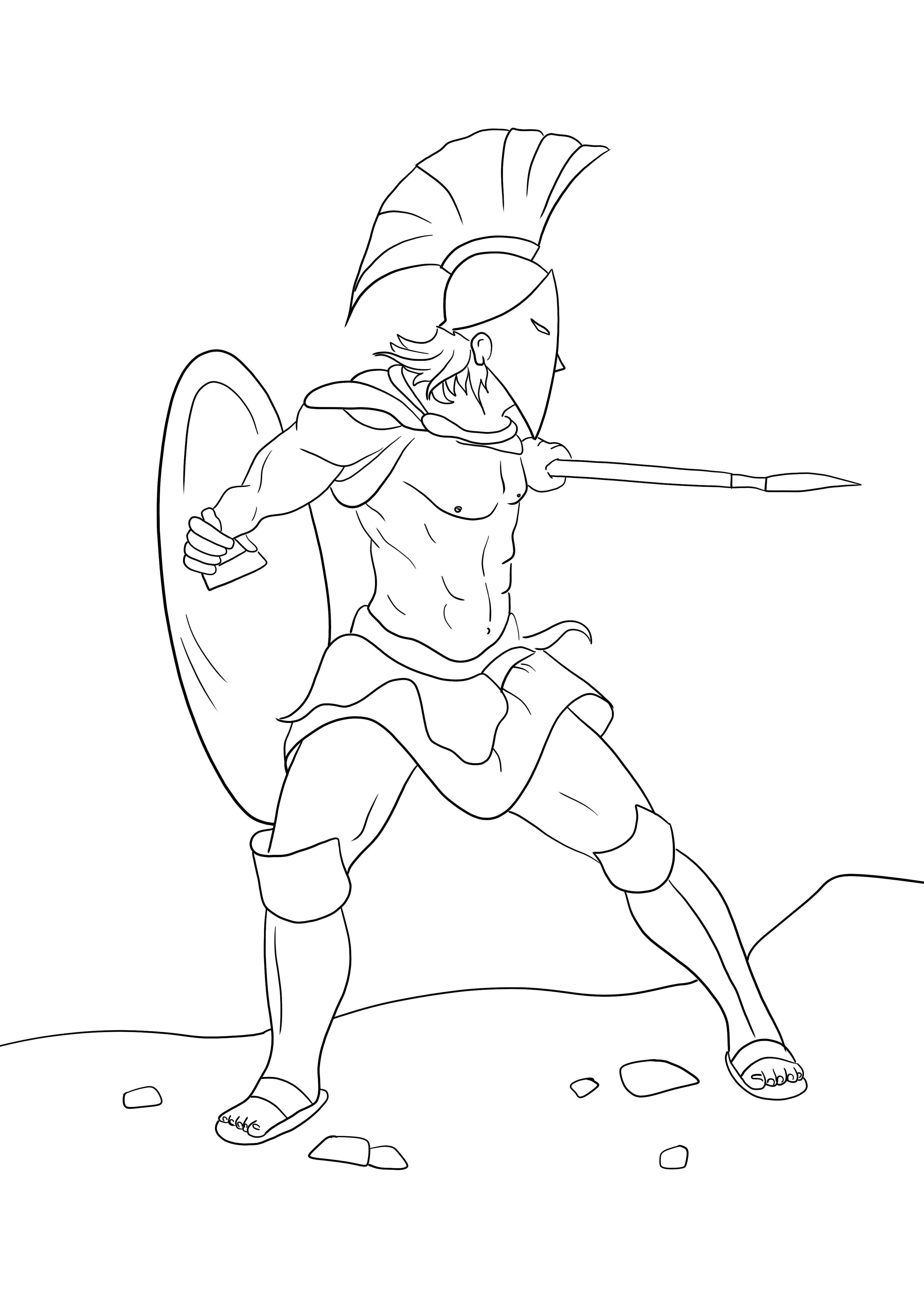 Spartan warrr to color and print free
