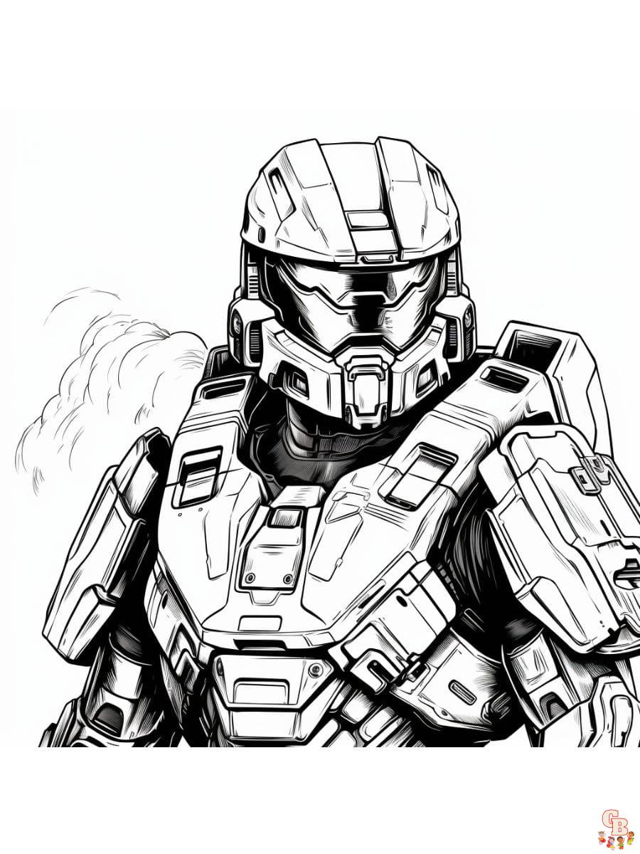 Printable master chief coloring pages free for kids and adults