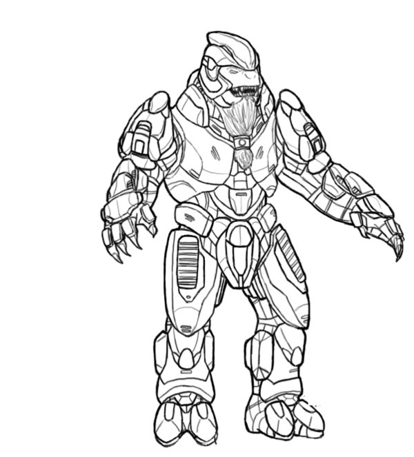 Free printable halo coloring pages for kids