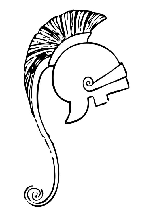 Coloring page greek helmet