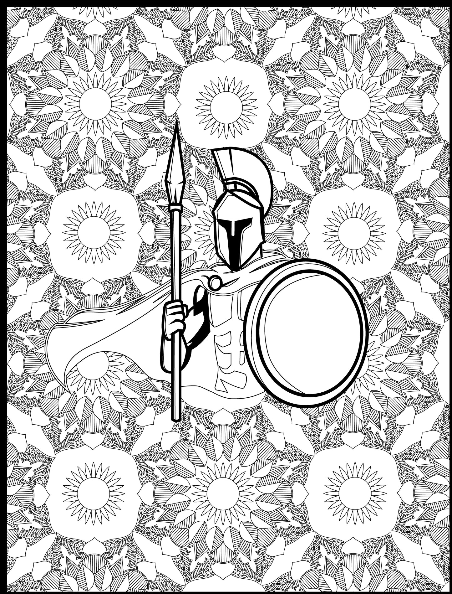 Spartan personalized giant coloring poster x â debbie lynn