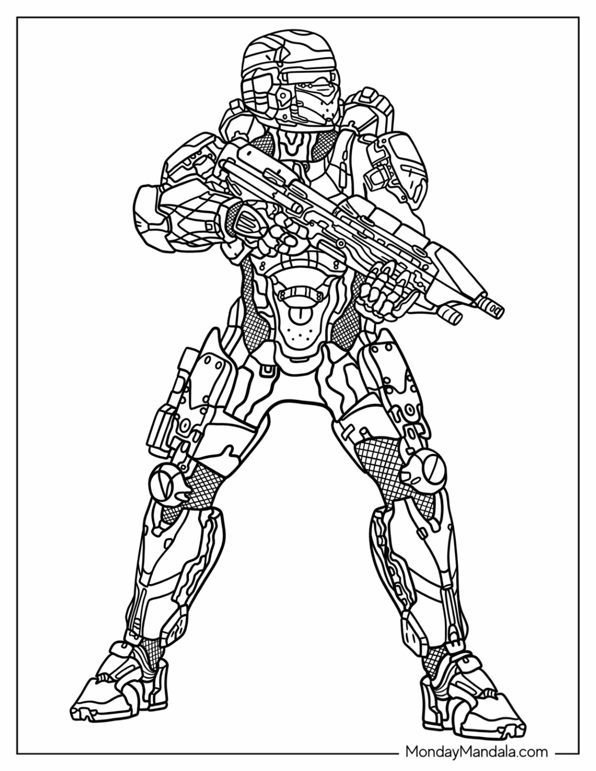 Halo coloring pages free pdf printables