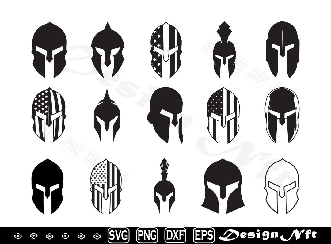 Spartan helmet svg spartan svg helmet svg clipart cut files for silhouette vector dxf eps png design