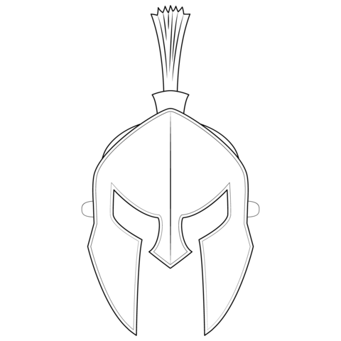 Spartan mask coloring page free printable coloring pages